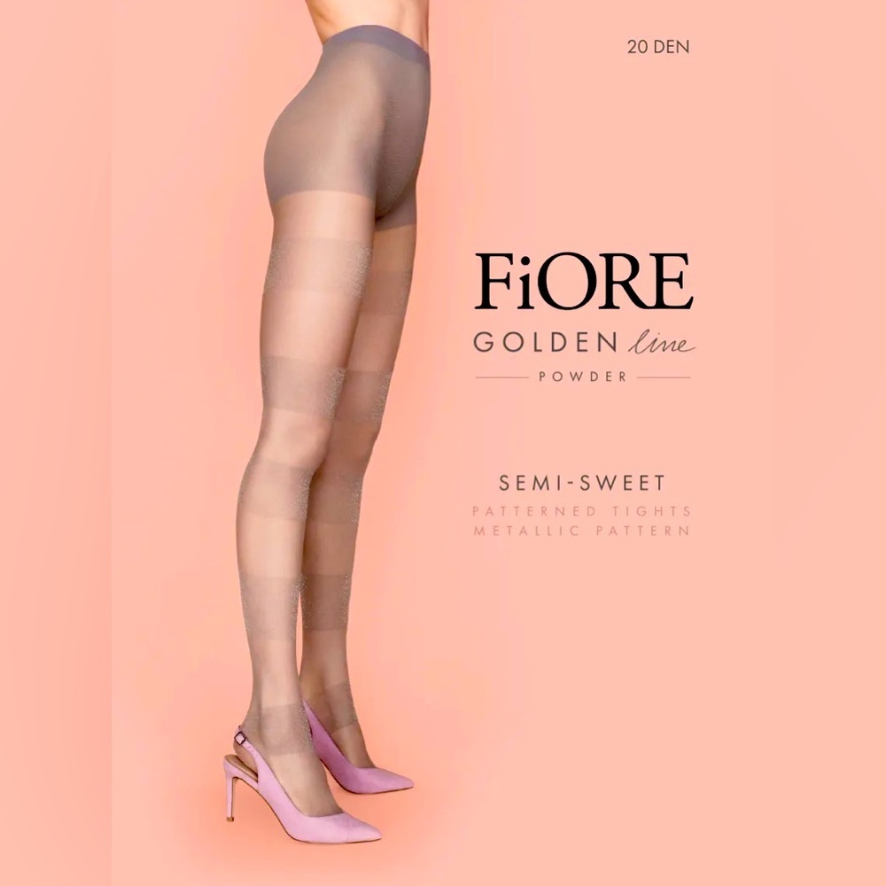 Fiore semi-sweet metallic pattern Tights